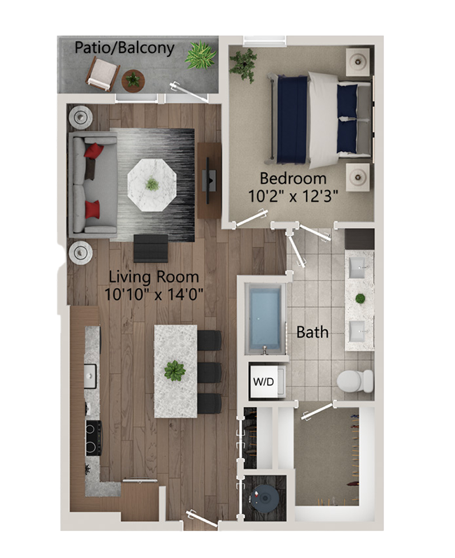 A3 one bedroom floor plans